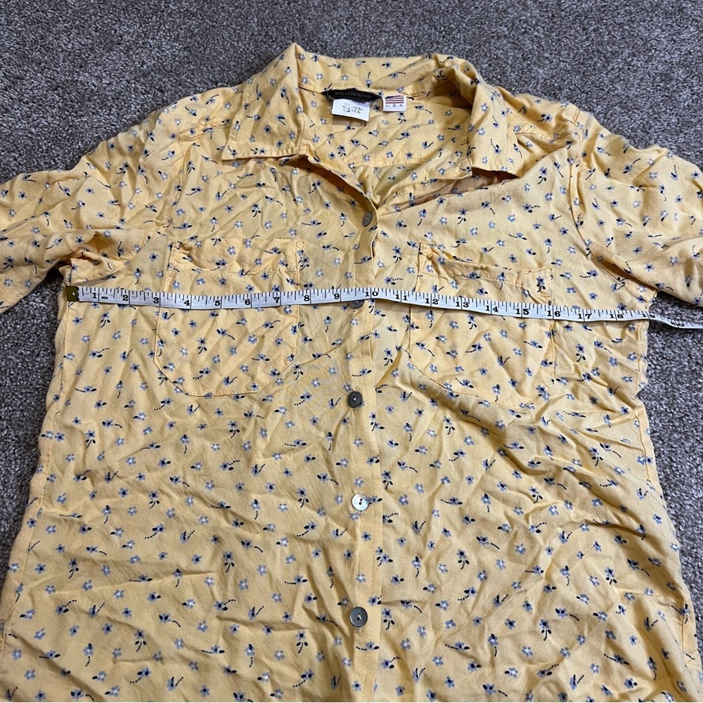 Vintage Willowbend Floral Skirt‎ Denim Vest Button Down Shirt Size Medium Spring - Picture 12 of 16